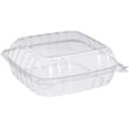 thumbnail image 1 of VeZee 8" Clamshell Clear Plastic Hinged Lid Containers (QTY 150), 1 of 6