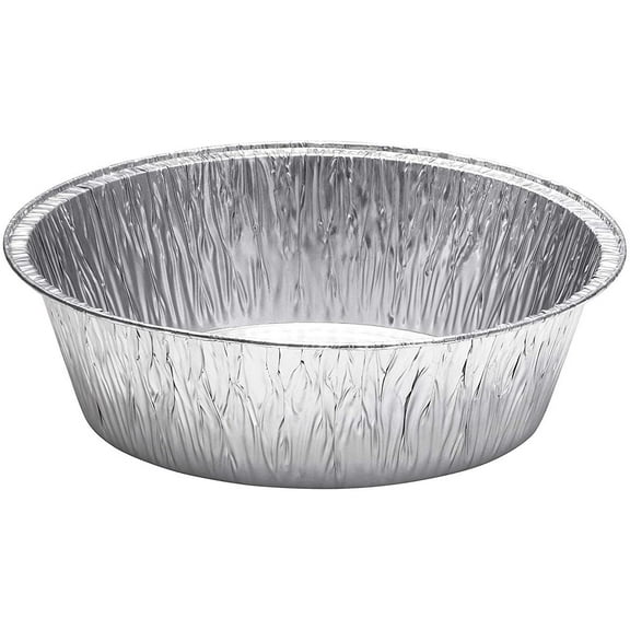 VeZee 8-Inch Extra Deep Disposable Round Aluminum Pans - Heavy-Duty Cookware - Durable & Easy to Use - 150 Counts