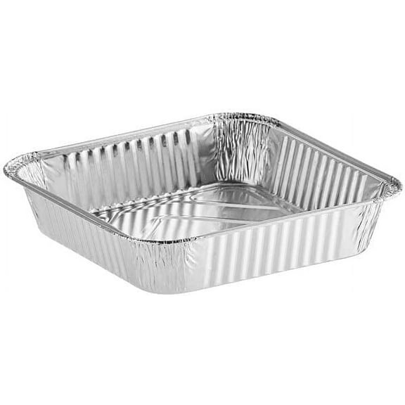 VeZee 9 Inch Square Aluminum Foil Baking Pans - Durable & Convenient - Versatile Bakeware for Every Occasion - Lightweight - Eco-Friendly - 200 Counts