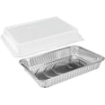thumbnail image 1 of VeZee 9x13 Half Size Aluminum Disposable Pans with Dome Lids - Serve Various Delicacies for Events - Eco-Friendly - Set of 2500, 1 of 6