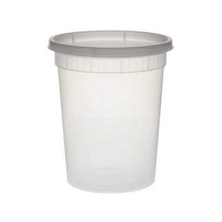 DuraHome Deli Containers with Lids 24oz. Leakproof 30 Sets BPA-Free Plastic  Food Storage Cups Clear Airtight Takeout Container Heavy-Duty