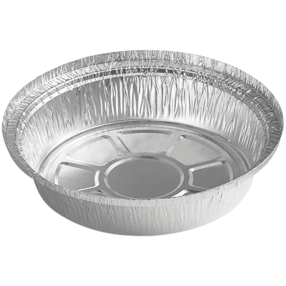 VeZee Disposable 9" Round Aluminum Foil Pans - Perfect for Restaurants and Food Trucks - Counts 50