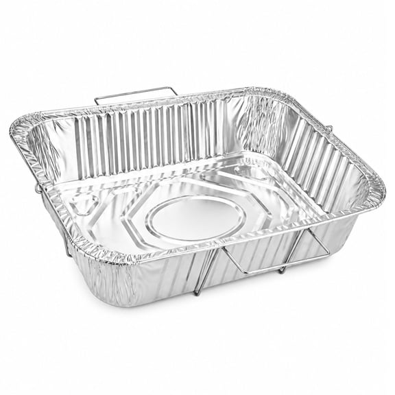 VeZee Disposable Aluminum 9x13 Inch Half Size Pans with Handle Rack – BPA-Free, Non-Stick, Ideal for Baking, Roasting – Perfect for Parties & Catering:20CT