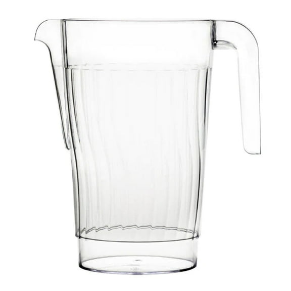 VeZee Disposable Plastic Clear Pitcher With Handle 48oz: 12CT