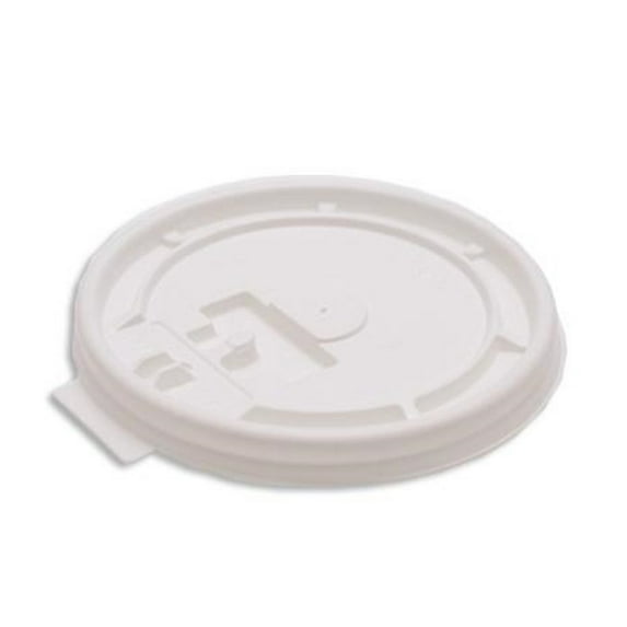 VeZee Disposable Plastic Flat Tear-Back with pinhole design Lids for White Hot Cup suitable for hot cups sized 10 oz., 16 oz & 24 oz.|100CT