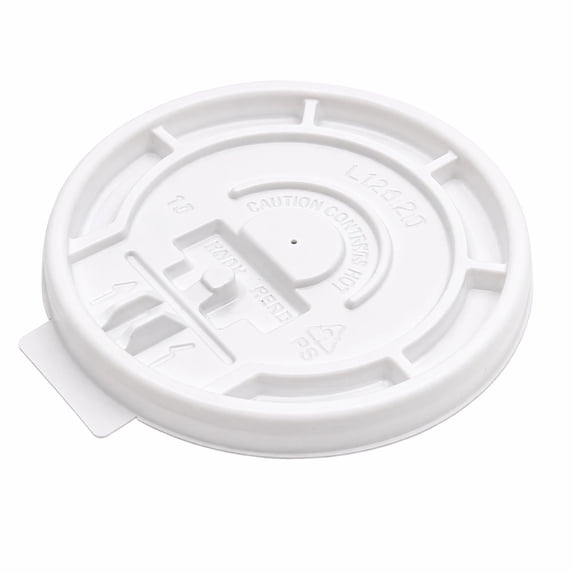 VeZee Disposable Plastic Flat Tear-Back with pinhole design Lids for White Hot Cup suitable for hot cups sized 10Oz, 12 Oz & 16 Oz |100CT
