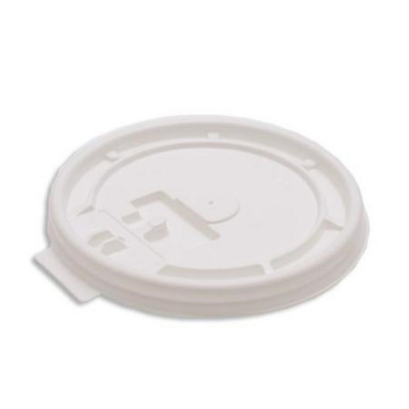 VeZee Disposable Plastic Flat Tear-Back with pinhole design Lids for White Hot Cup suitable for hot cups sized 8 OZ|1000CT
