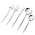 thumbnail image 1 of VeZee Disposable Plastic Noble Collection Shiny Silver Top/White Bottom Flatware Set Pack of 240, 1 of 4