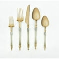 thumbnail image 1 of VeZee Disposable Plastic Sophisticated Cutlery Glitter Gold / Gold Top Tableware :40CT, 1 of 3