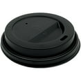 thumbnail image 1 of VeZee Disposable Plastic Travel Black Lid with Hinged Tab Lids for White Hot Cup suitable for hot cups sized 10 oz., 12 oz & 16 oz.|5000CT, 1 of 2