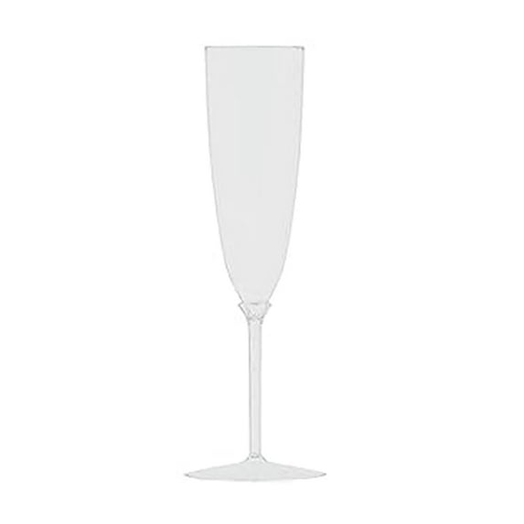 VeZee Disposable Plastic White Champagne Cup 6oz Perfect for Elegant Parties & All Occasions: 8CT