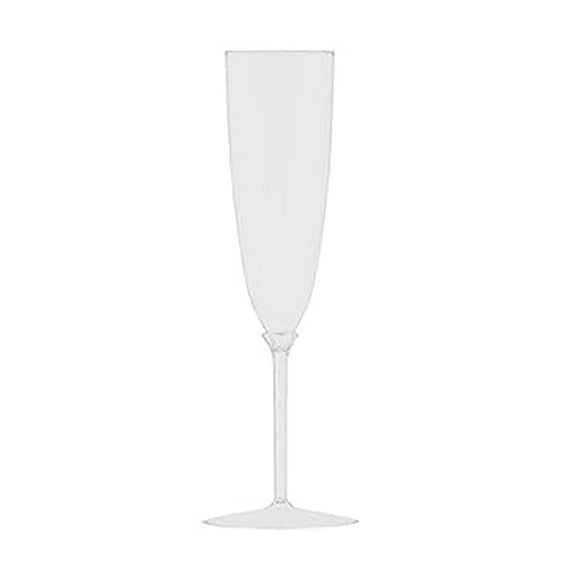 VeZee Disposable Plastic White Champagne Cup 6oz Perfect for Elegant Parties & All Occasions: 8CT