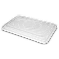 VeZee Full Size Disposable Aluminum Pans Cookie Sheet Baking Pans| Nonstick Durable Resuable Aluminum Foil Tray with Dome Lids.|5CT