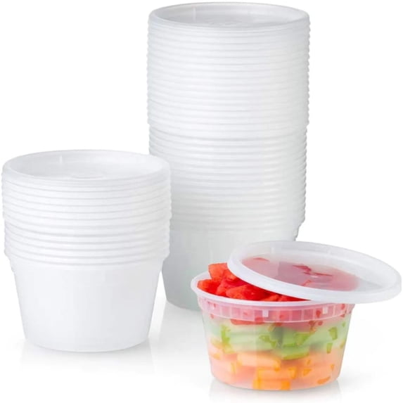 Heavy Duty Deli Containers with Lids - Airtight Food Storage Containers - Clear Kitchen Organizing Leak Proof, BPA-free 16 oz, Heavy Duty - Set of 216