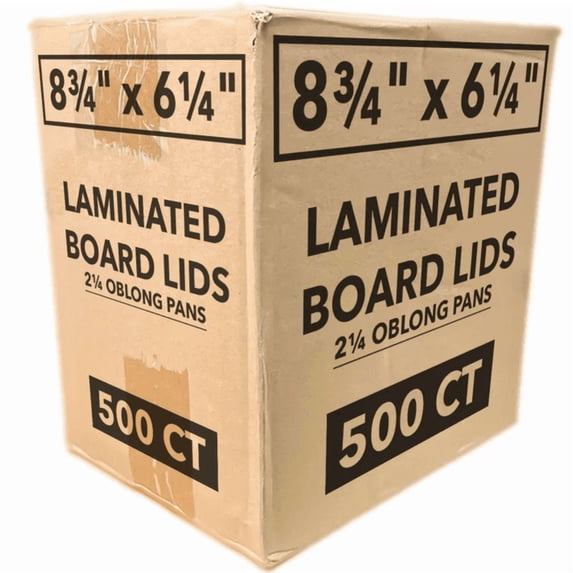 *VeZee Wholesale* Board Lid For 2.25Lb Aluminum Oblong Pan 8.75" x 6.12" | 500 ct/case: 1-Case