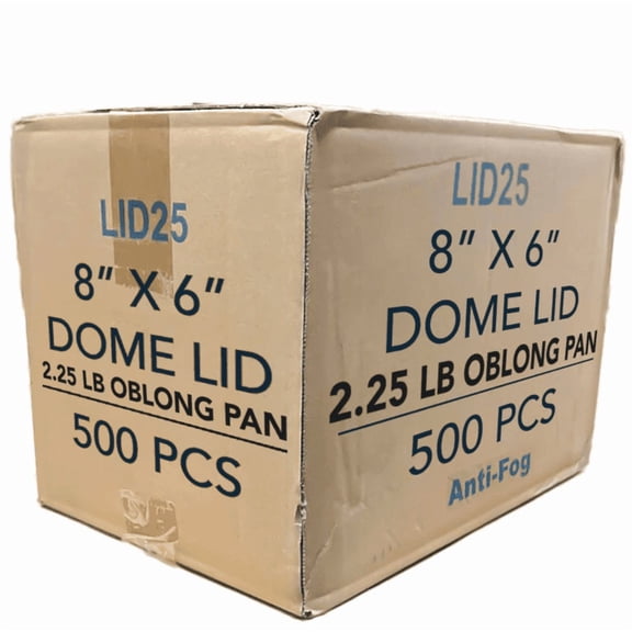 *VeZee Wholesale* Dome Lids For 2.25Lb Aluminum Oblong Pans 8.25" x 5.75" |500 ct/case:1-Case