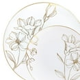 thumbnail image 1 of VeZee's Antique Floral Collection VALUE-PACK of 7.5" & 10" White with Gold Floral Disposable Plastic Plates For Weddings, & All Celebration: 40 Count, 1 of 4