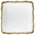 thumbnail image 1 of VeZee 's Aristocrat Collections:12 X 12 inches Square Serving Trays White & Gold Border: BPA Free for All Occasions: 10CT, 1 of 4