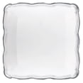 thumbnail image 1 of VeZee 's Aristocrat Collections:12 X 12 inches Square Serving Trays White & Silver Border: BPA Free for All Occasions: 12CT, 1 of 4