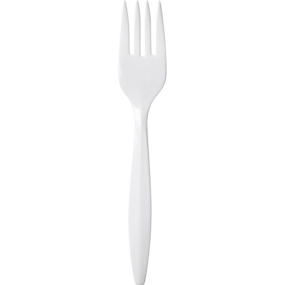 VeZee's Disposable Economical Plastic White Forks (500 Count) for Resturant, Hotel, Deli & big parties