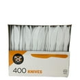 thumbnail image 1 of VeZee's Disposable POP-TOP Premimum Quality White Medium Weght 400CT Value Pack Knives : 4 Pack, 1 of 5