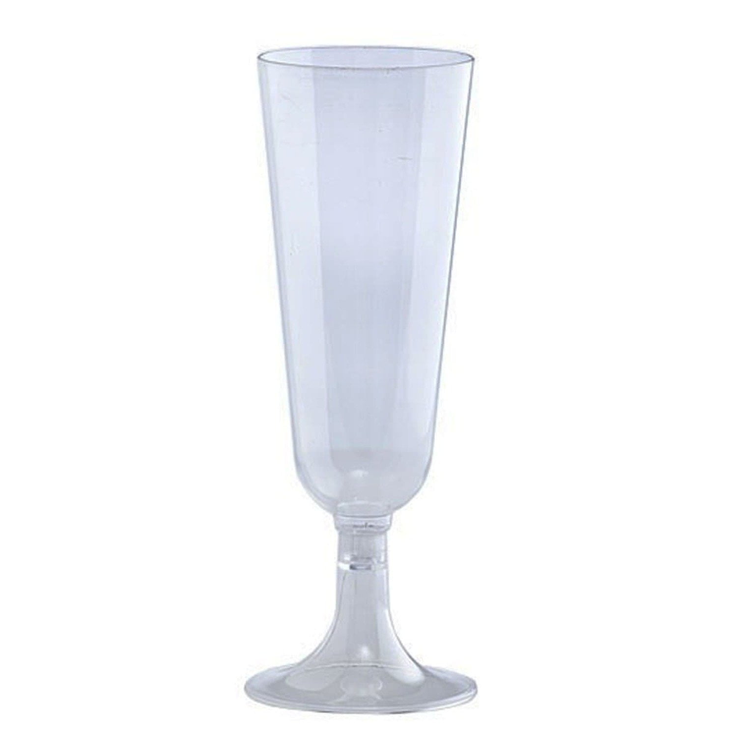 VeZee's Hanna K. Signature 5oz Disposable Heavyweight Clear Plastic Champagne Flute for Elegant Parties, Weddings & All Occasions:40 Flute