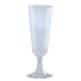 thumbnail image 1 of VeZee's Hanna K. Signature 5oz Disposable Heavyweight Clear Plastic Champagne Flute for Elegant Parties, Weddings & All Occasions:500 Flute, 1 of 5