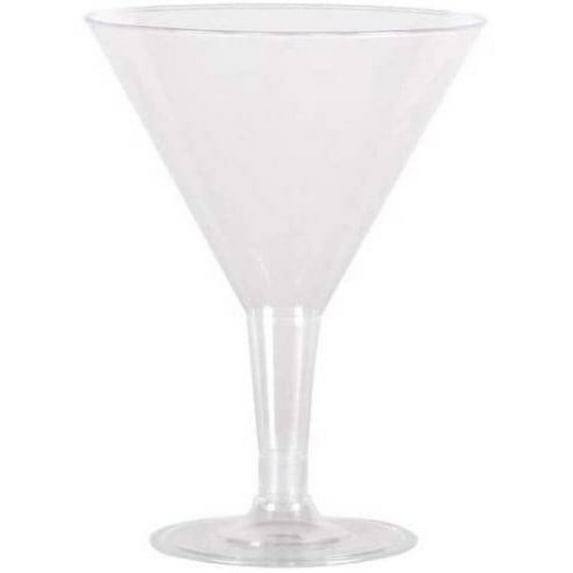 VeZee's Hanna K. Signature Deluxe Clear 7oz Plastic Martini Cups -20/Pack for Elegant Parties, Weddings, Birthdays & All Occasion:100CT