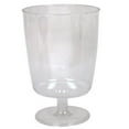 thumbnail image 1 of VeZee's Hanna K. Signature 8oz Footed Wine Stemware, Disposable Clear Plastic Wine Glass for Elegant Parties, Weddings & All Occasions:50 Cups, 1 of 4