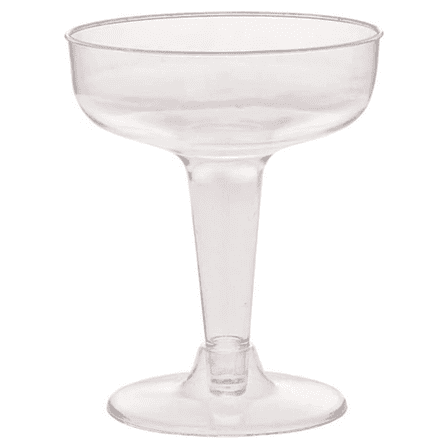 VeZee's Hanna K. Signature Elegant Plastic Champagne Heavyweight Plastic Cup 4 oz for Elegant Parties, Weddings & All Occasions: 40 Cups