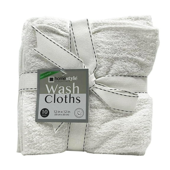 VeZee's Home Style 100% Cotton Extra Soft, Highly Absorbent Wash Cloths: White :480 CT