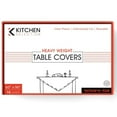 thumbnail image 1 of VeZee's Kitchen Selection Disposable Clear Heavy Weight Table Covers or Cover Protector: Pre Cut for use on Shabbos, Great for All Occasions (60" X 90"-16Count/Pack)-160CT, 1 of 6