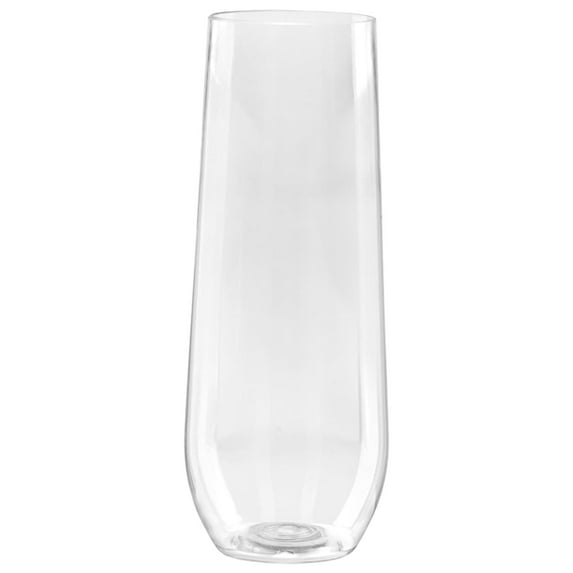 VeZee's Lillian Tablesettings 9oz Plastic Wine Glasses, Stemless for Elegant Parties & Weddings :60CT