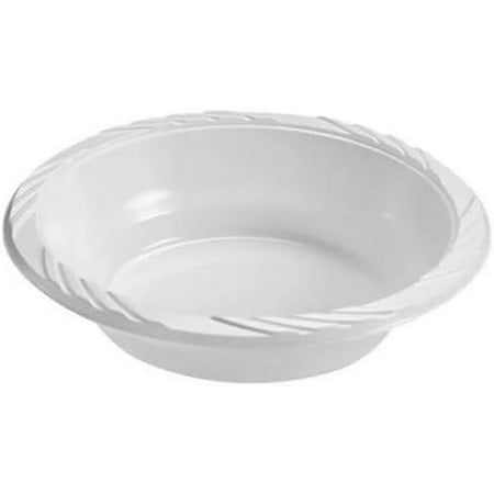 VeZee's Medium Weight White Disposable 5 oz. Plastic Dessert Bowls for Elegant Parties, Hotel, Resturants & Home Use|100CT