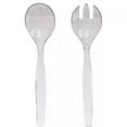thumbnail image 1 of VeZee's Plastic Serving Utensils, Clear Heavy Duty Disposable utensil | Pcs 10" Spoons 10" Forks | 3 Each in One Set| 48 Pcs, 1 of 5