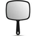 thumbnail image 1 of VeZee's Professional Salon Hair Stylist Large Handheld Mirror w/Handle Wide Angle Barber Hairdressing Mirror Square Makeup Mirror: Black: 1CT, 1 of 5