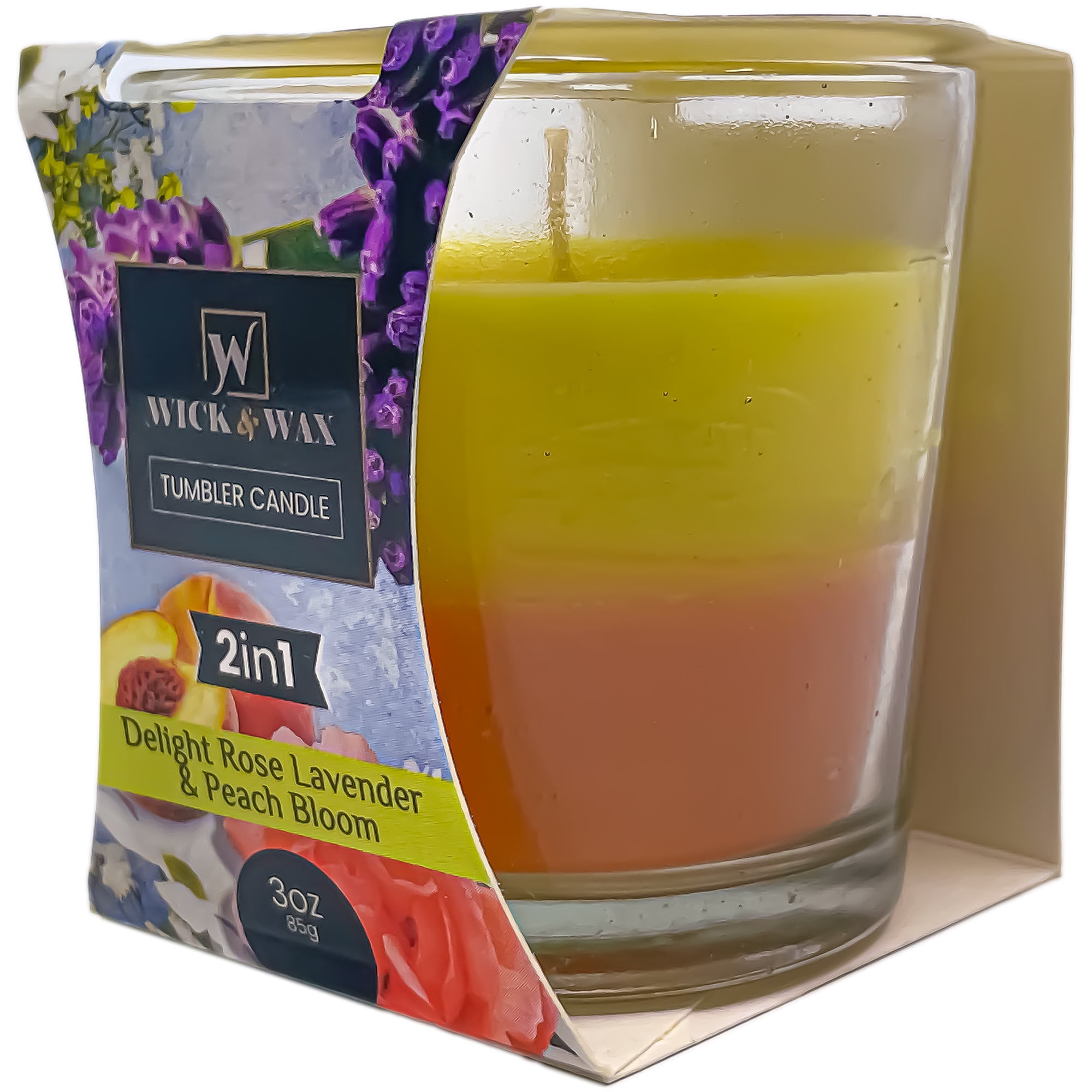 VeZee's Tumbler 3Oz Lavender Delight & Peach Blossom 2 In 1 Scent