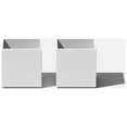 thumbnail image 1 of Veadek Geo Series Cube 5" Planter - 2-Pack White, 1 of 8