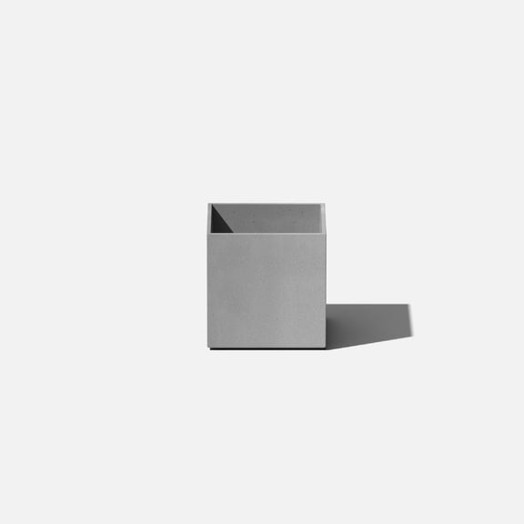 Veadek Geo Series Cube 5" Planter - Gray