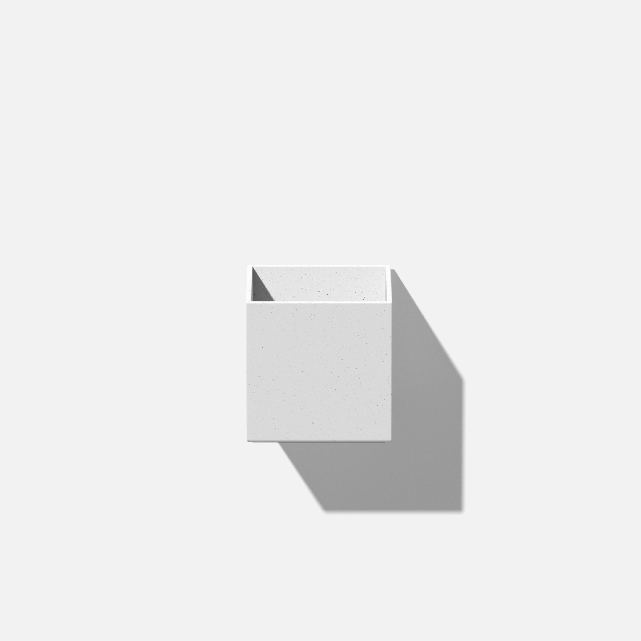 Veadek Geo Series Cube Hanging 5" Planter - White