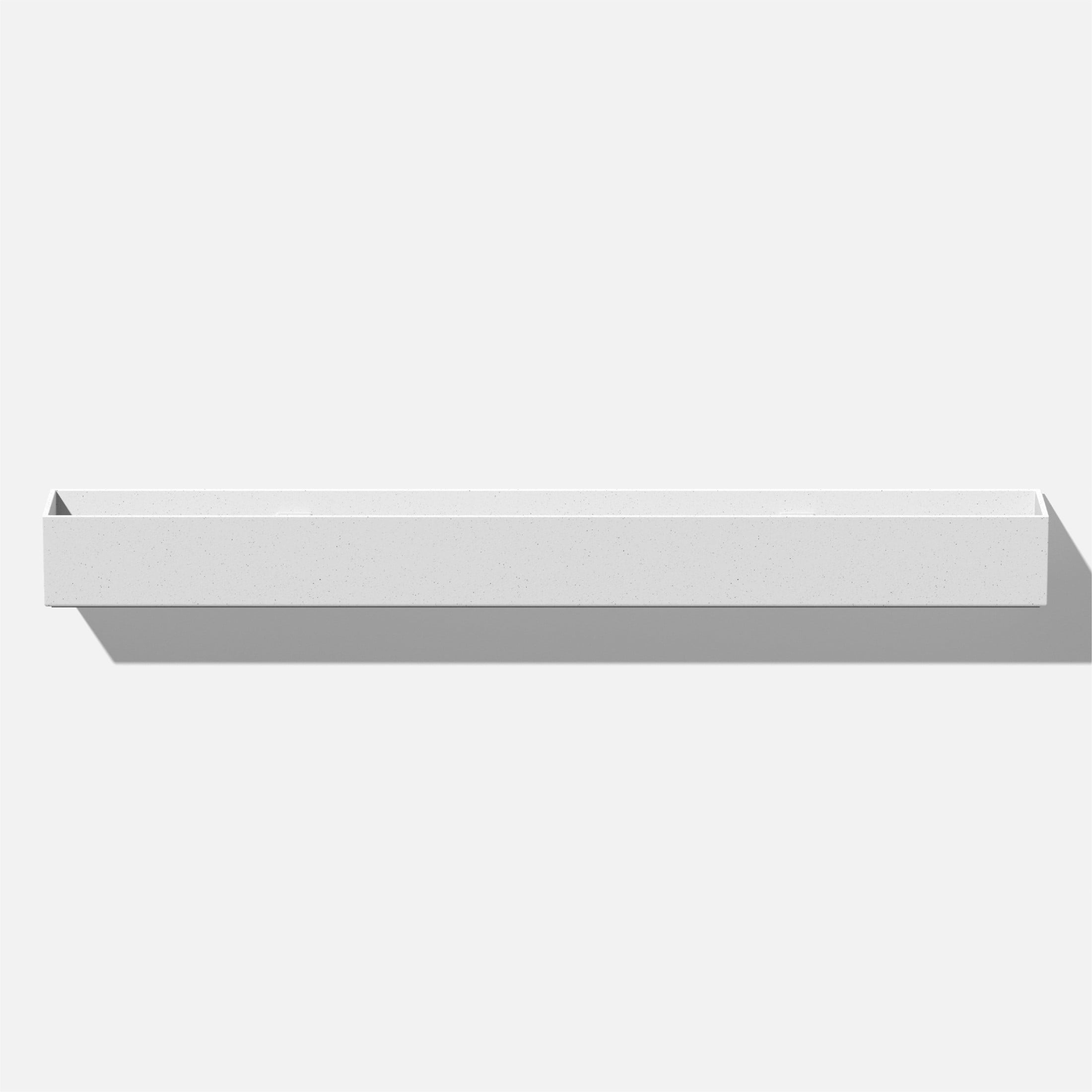 Veadek Geo Series Trough Hanging 32" Planter - White