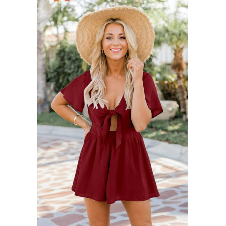 V neck cropped jumpsuit hotsell