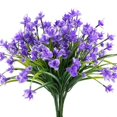 thumbnail image 1 of Veballensty Artificial Flowers for Outdoor Decoration, Spring Decoration UV Resistant Faux Outdoor Plastic Greenery Shrubs Plants Artificial Fake Flowers Hanging Planter Home Garden Decor Purple, 1 of 6