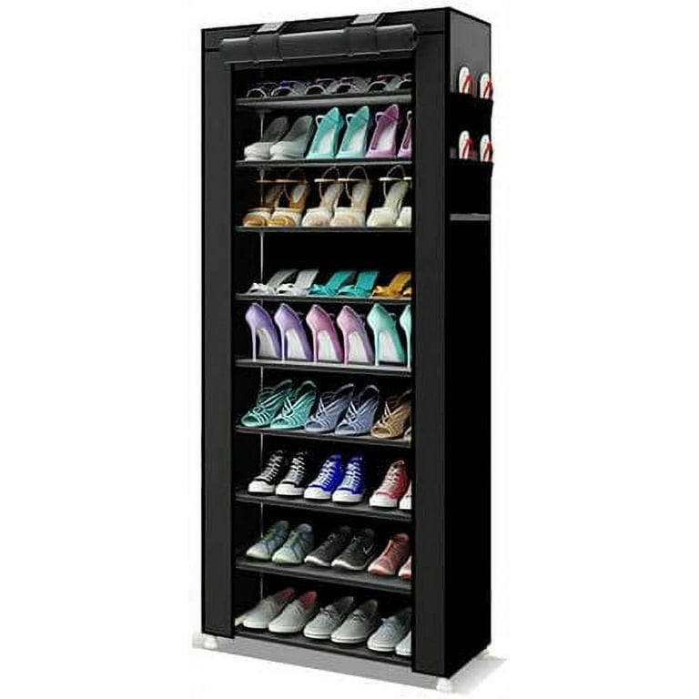 Clearance Sale! 10-Tier Shoe Rack, Shoe Storage Cabinet with Dustproof  Cover, Free-Standing Shoe Storage Organizer for Closet, Entryway, Hold  40-50