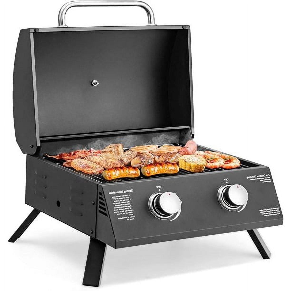 2 burner top portable gas grill