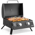 Vebreda 2 Burner Portable Propane Gas Grill, Black