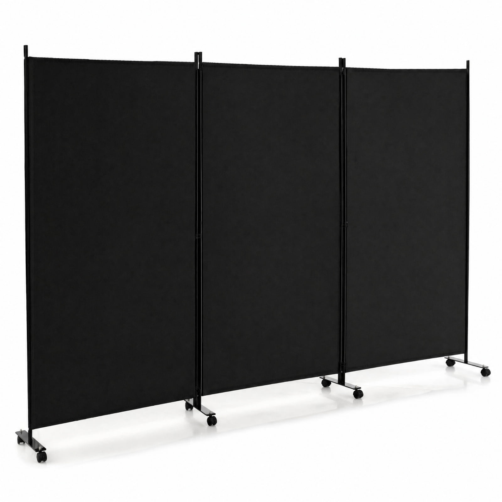 Vebreda 3 Panel Folding Room Divider with Lockable Wheels, Durable Material and Sturdy Frame, Perfect for Multi-scene Use, folding privacy screen