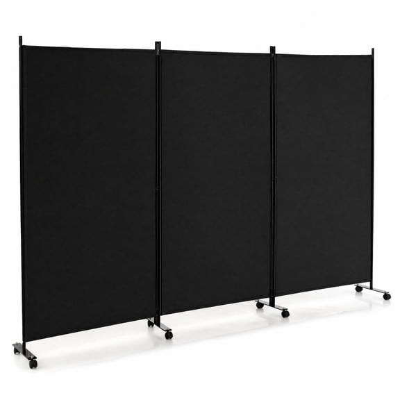 Vebreda 3 Panel Folding Room Divider with Lockable Wheels, Durable Material and Sturdy Frame, Perfect for Multi-scene Use, folding privacy screen