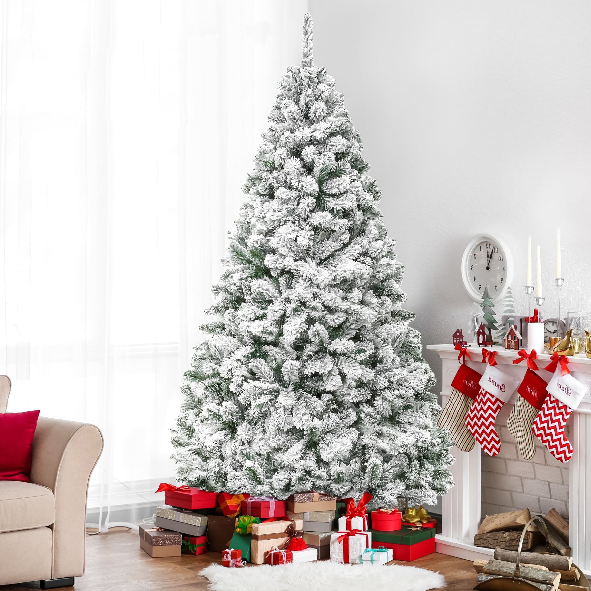 White decorated deals christmas tree