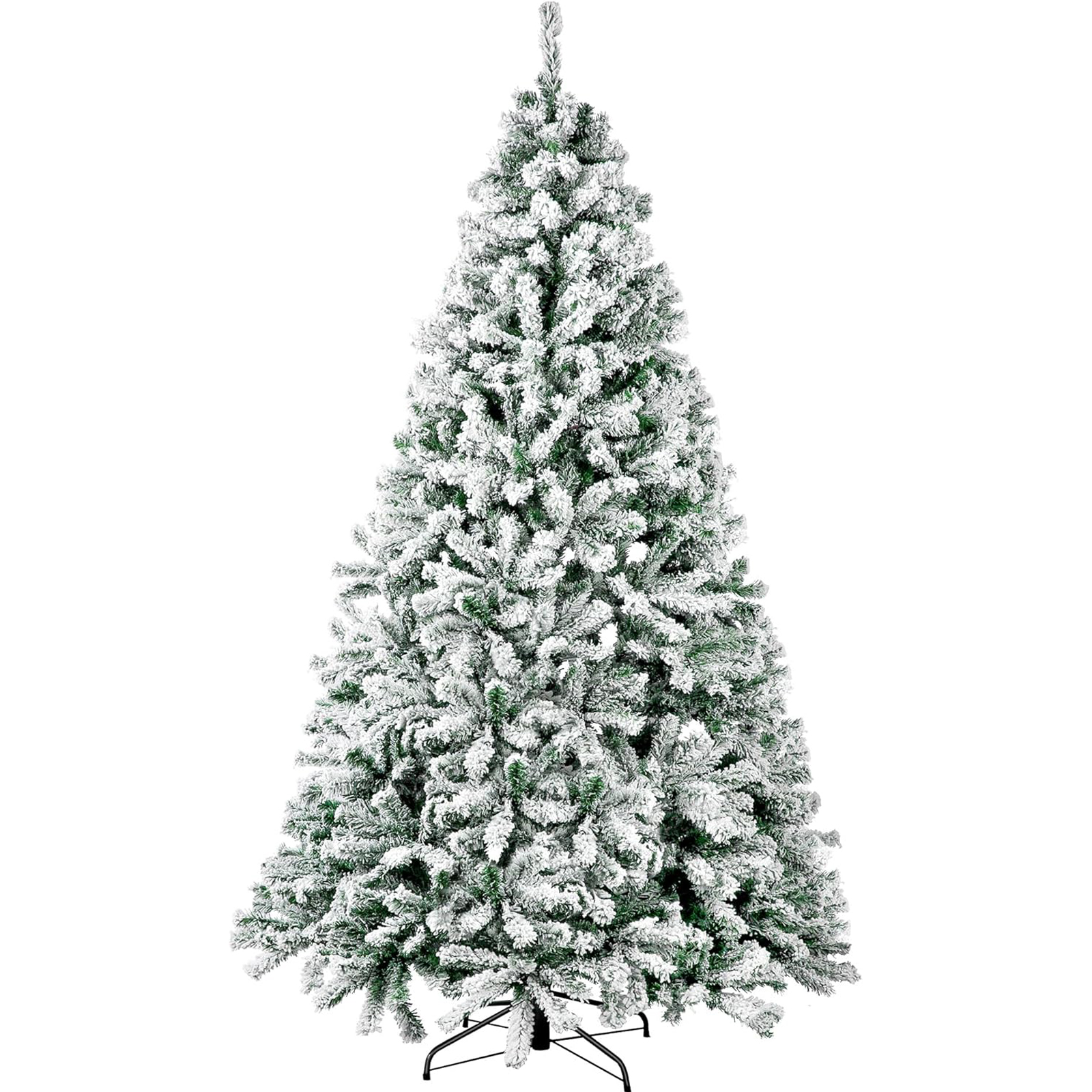 Vebreda 7.5ft Snow Flocked Christmas Tree Premium Artificial White